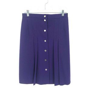 Vtg JCPenney Fashions Button Front Pleated Skirt